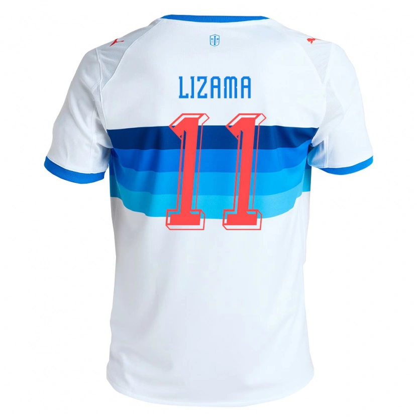 Danxen Hombre Camiseta Bayron Lizama #11 Blanco Azul Cielo 1ª Equipación 2026/27 La Camisa