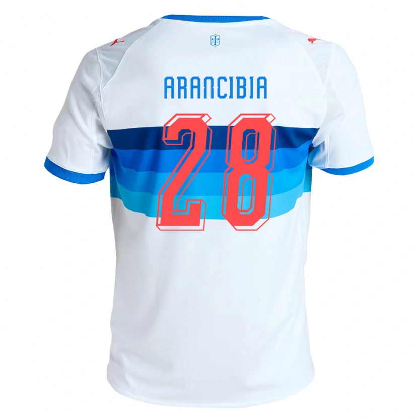 Danxen Hombre Camiseta Francisco Arancibia #28 Blanco Azul Cielo 1ª Equipación 2026/27 La Camisa