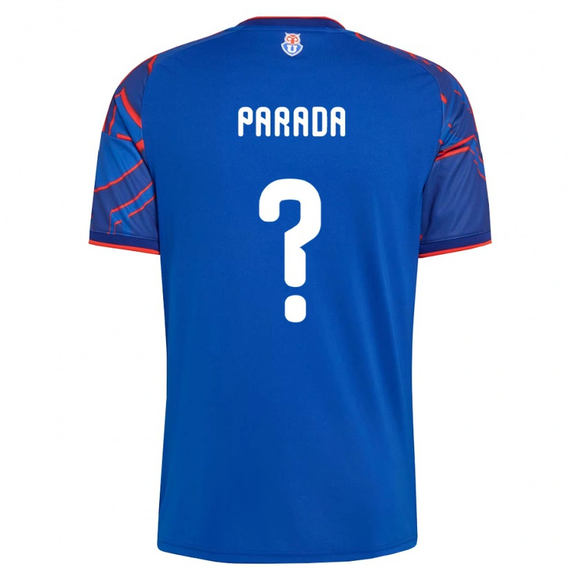 Danxen Hombre Camiseta Ignacio Parada #0 Azul Real Rojo 1ª Equipación 2026/27 La Camisa