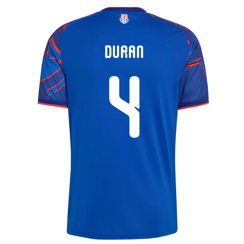 Danxen Hombre Camiseta Ignacia Durán #4 Azul Real Rojo 1ª Equipación 2026/27 La Camisa