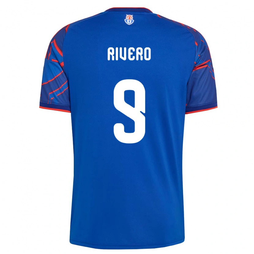 Danxen Hombre Camiseta Octavio Rivero #9 Azul Real Rojo 1ª Equipación 2026/27 La Camisa