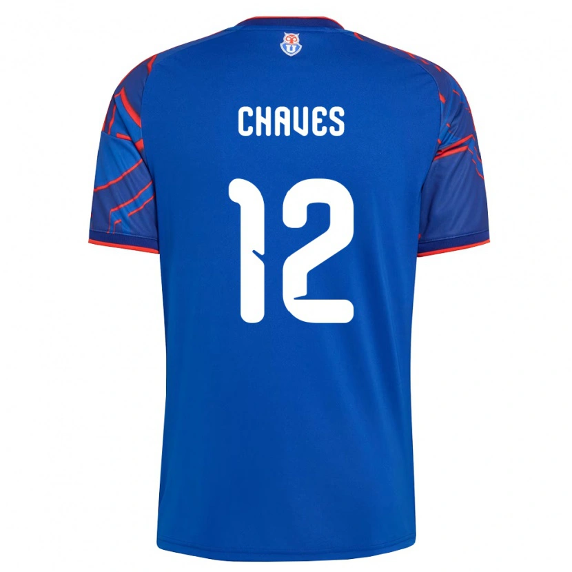 Danxen Hombre Camiseta Abigail Chaves #12 Azul Real Rojo 1ª Equipación 2026/27 La Camisa