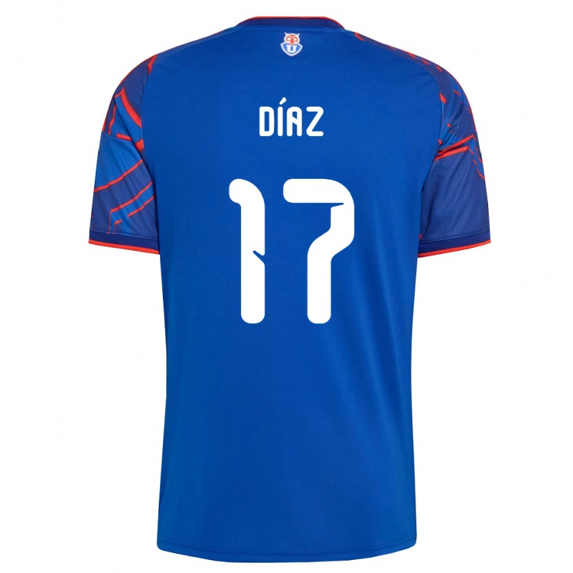 Danxen Hombre Camiseta Benjamín Díaz #17 Azul Real Rojo 1ª Equipación 2026/27 La Camisa