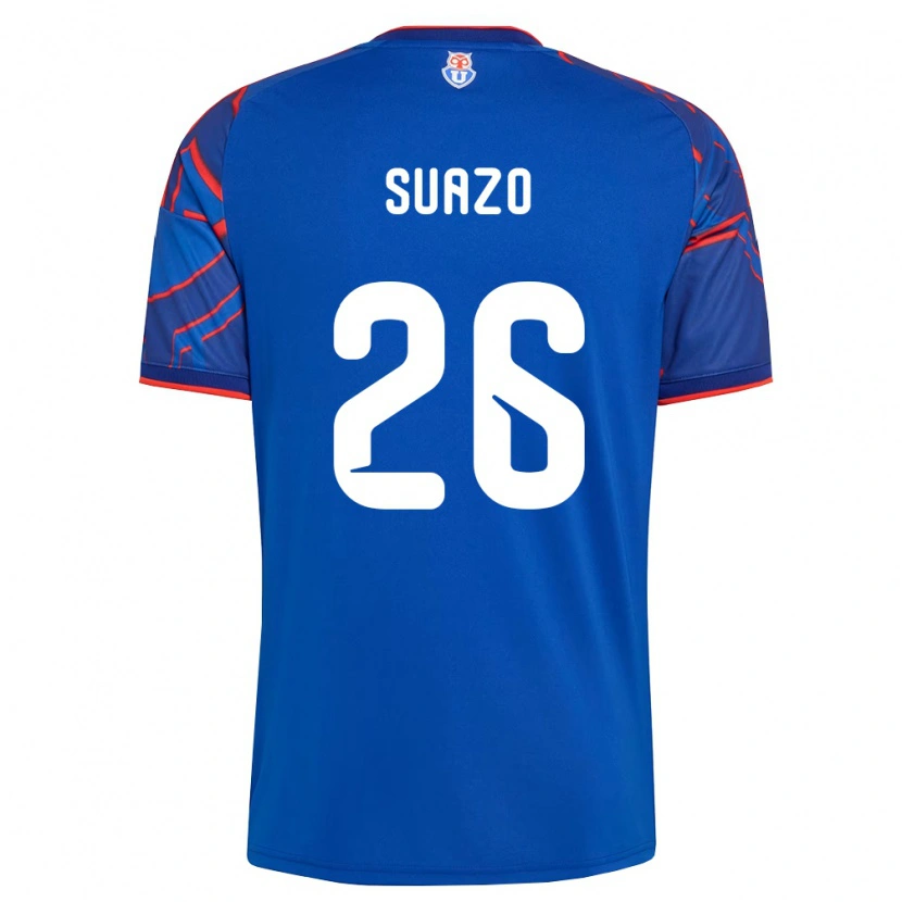 Danxen Hombre Camiseta Gretzel Suazo #26 Azul Real Rojo 1ª Equipación 2026/27 La Camisa