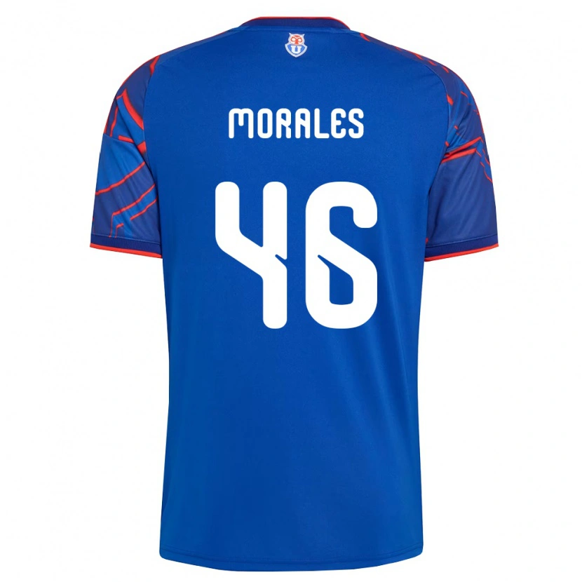 Danxen Hombre Camiseta Bastián Morales #46 Azul Real Rojo 1ª Equipación 2026/27 La Camisa