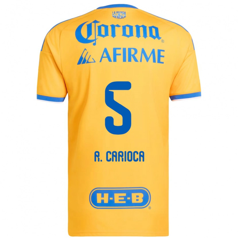 Danxen Hombre Camiseta Rafael Carioca #5 Amarillo Azul 1ª Equipación 2026/27 La Camisa