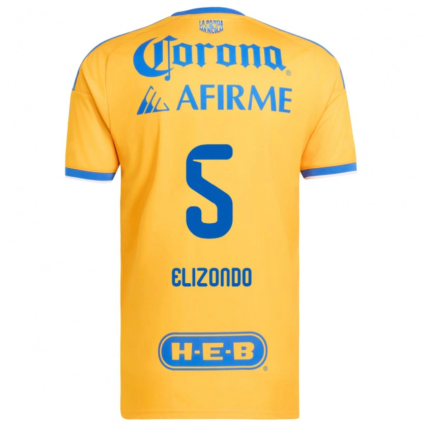 Danxen Hombre Camiseta Fernanda Elizondo #5 Amarillo Azul 1ª Equipación 2026/27 La Camisa