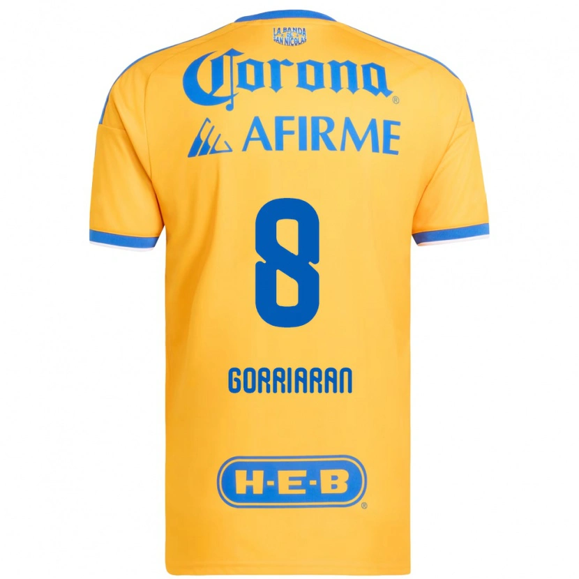 Danxen Hombre Camiseta Fernando Gorriarán #8 Amarillo Azul 1ª Equipación 2026/27 La Camisa