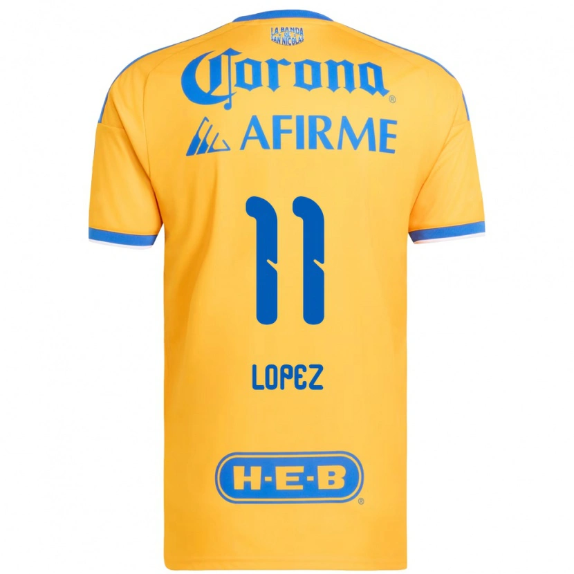 Danxen Hombre Camiseta Nicolas Lopez #11 Amarillo Azul 1ª Equipación 2026/27 La Camisa