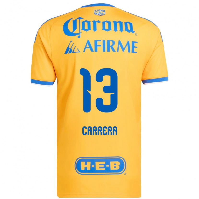 Danxen Hombre Camiseta Antonio Carrera #13 Amarillo Azul 1ª Equipación 2026/27 La Camisa
