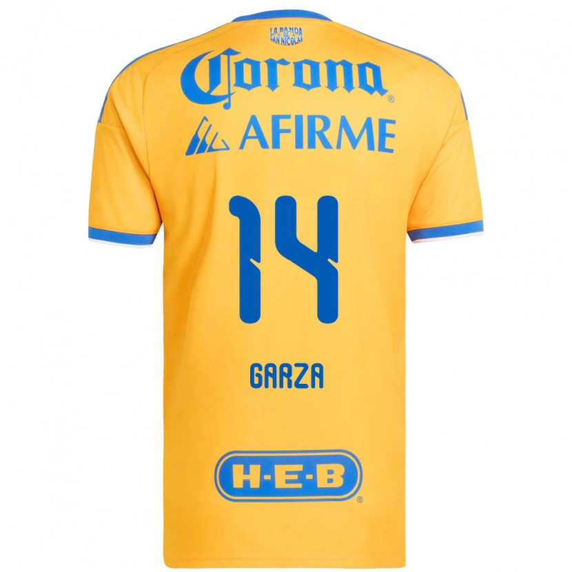 Danxen Hombre Camiseta Jesús Garza #14 Amarillo Azul 1ª Equipación 2026/27 La Camisa