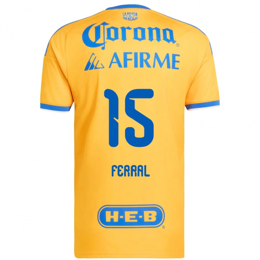 Danxen Hombre Camiseta Cristina Ferral #15 Amarillo Azul 1ª Equipación 2026/27 La Camisa
