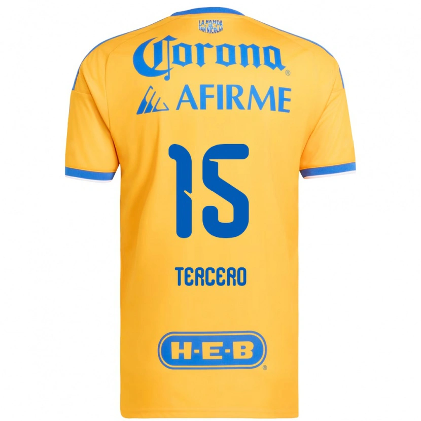 Danxen Hombre Camiseta Eduardo Tercero #15 Amarillo Azul 1ª Equipación 2026/27 La Camisa