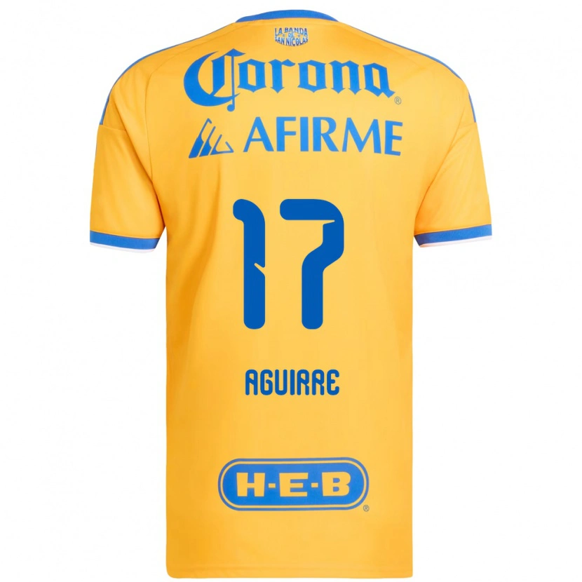 Danxen Hombre Camiseta Rodrigo Aguirre #17 Amarillo Azul 1ª Equipación 2026/27 La Camisa
