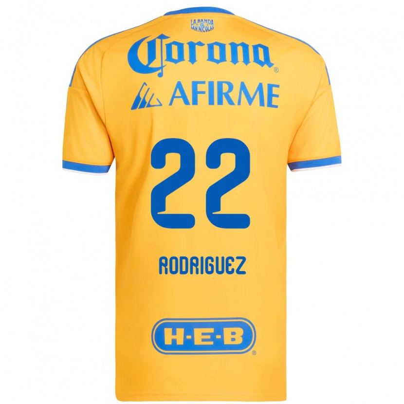 Danxen Hombre Camiseta Anika Rodriguez #22 Amarillo Azul 1ª Equipación 2026/27 La Camisa