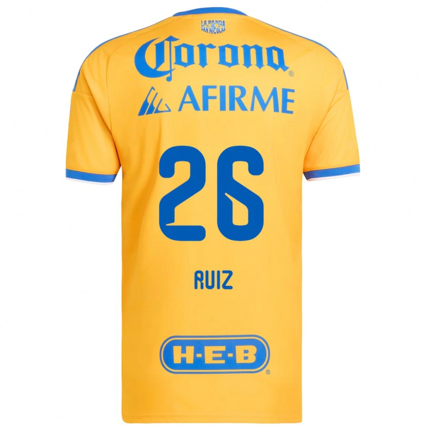 Danxen Hombre Camiseta Michel Ruiz #26 Amarillo Azul 1ª Equipación 2026/27 La Camisa
