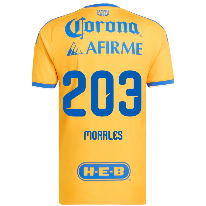Danxen Hombre Camiseta Carlos Morales #203 Amarillo Azul 1ª Equipación 2026/27 La Camisa