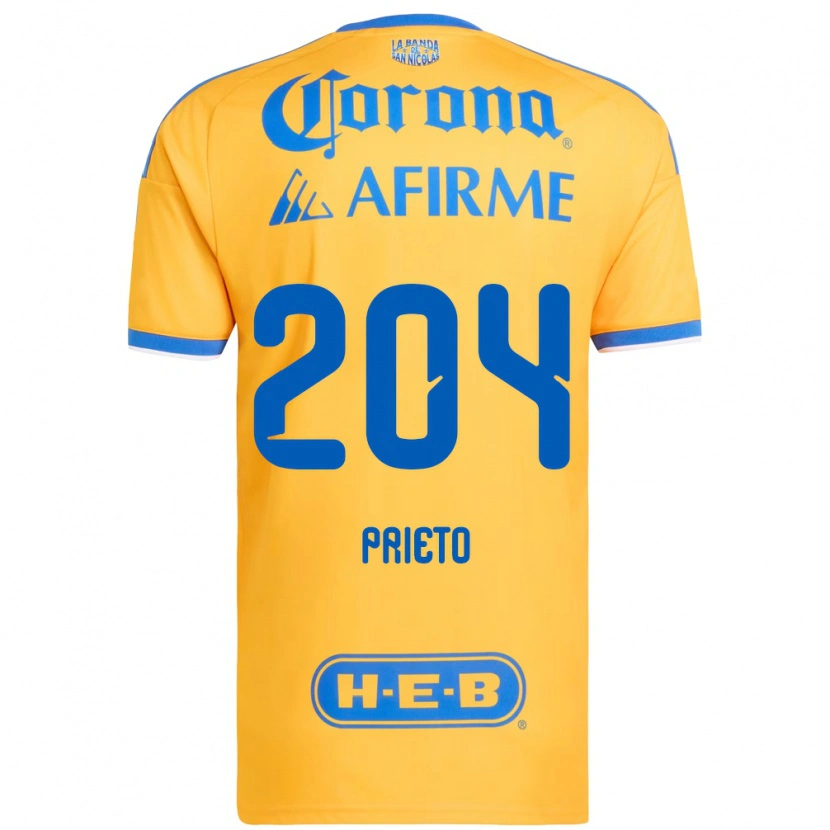 Danxen Hombre Camiseta Leonel Prieto #204 Amarillo Azul 1ª Equipación 2026/27 La Camisa