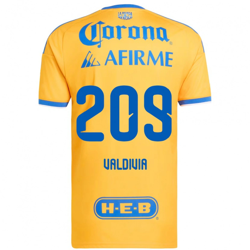 Danxen Hombre Camiseta Karol Valdivia #209 Amarillo Azul 1ª Equipación 2026/27 La Camisa