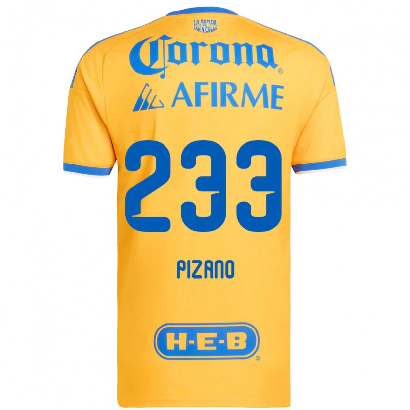 Danxen Hombre Camiseta Juan Pizano #233 Amarillo Azul 1ª Equipación 2026/27 La Camisa