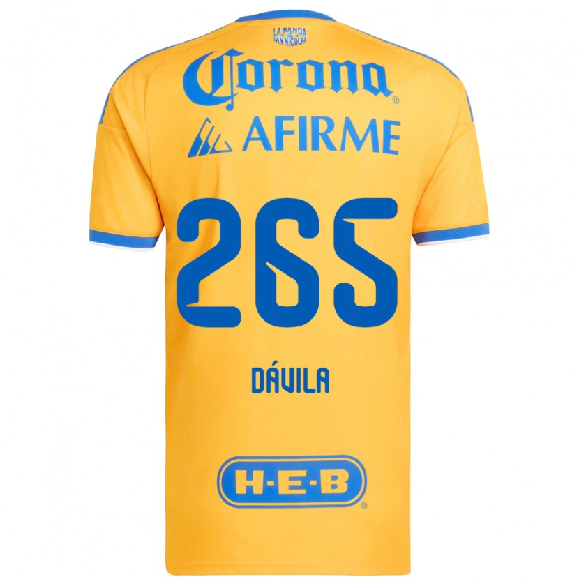 Danxen Hombre Camiseta Emiliano Dávila #265 Amarillo Azul 1ª Equipación 2026/27 La Camisa