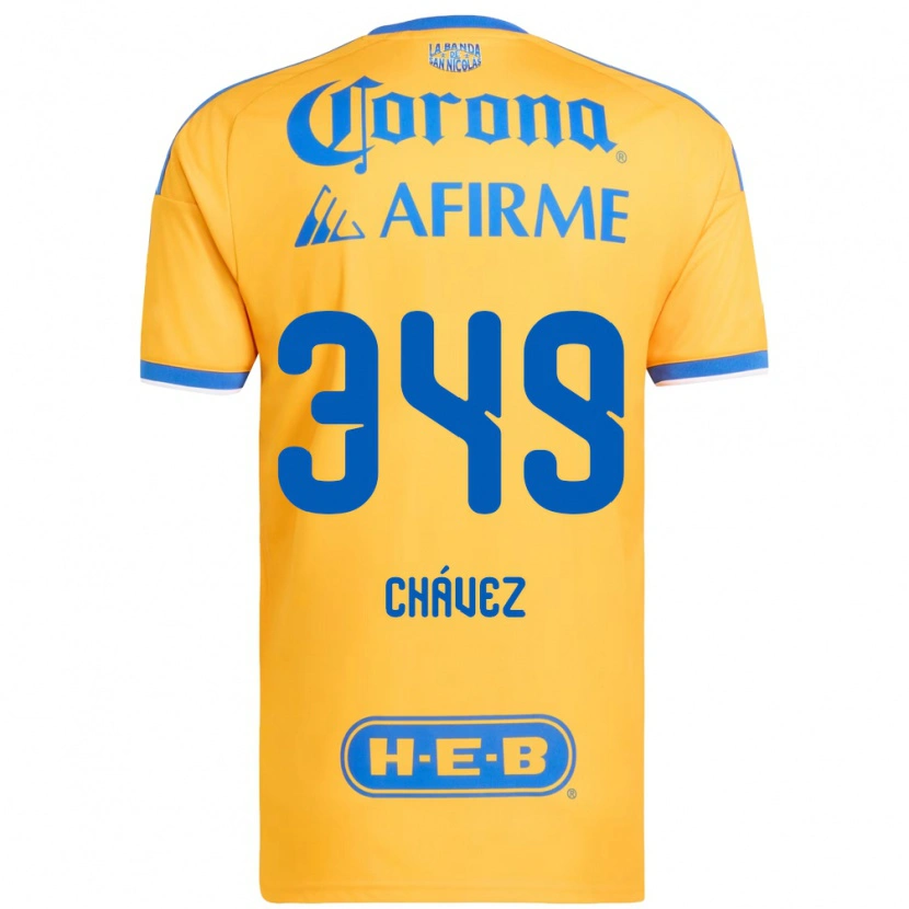 Danxen Hombre Camiseta Jorge Chávez #349 Amarillo Azul 1ª Equipación 2026/27 La Camisa