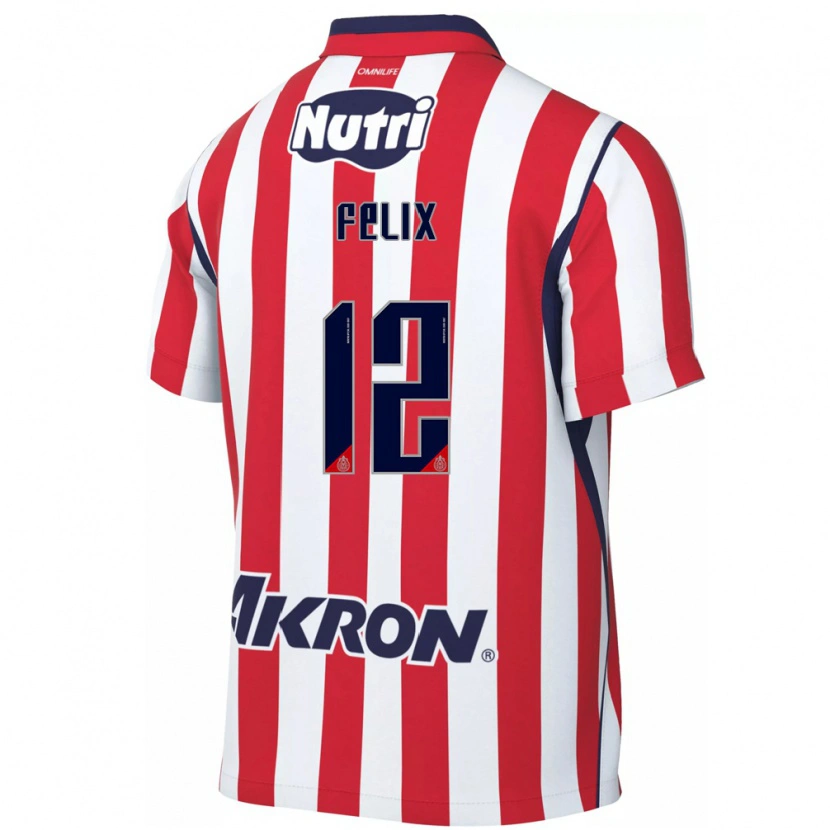 Danxen Hombre Camiseta Blanca Félix #12 Rojo Blanco 1ª Equipación 2026/27 La Camisa