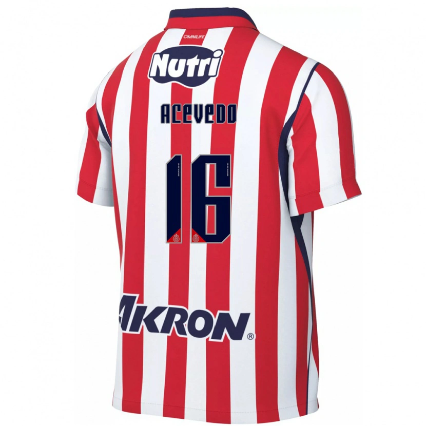 Danxen Hombre Camiseta Victoria Acevedo #16 Rojo Blanco 1ª Equipación 2026/27 La Camisa