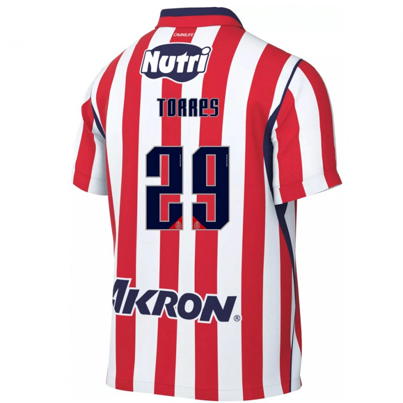 Danxen Hombre Camiseta Alan Torres #29 Rojo Blanco 1ª Equipación 2026/27 La Camisa