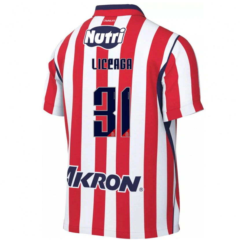 Danxen Hombre Camiseta Sebastián Liceaga #31 Rojo Blanco 1ª Equipación 2026/27 La Camisa