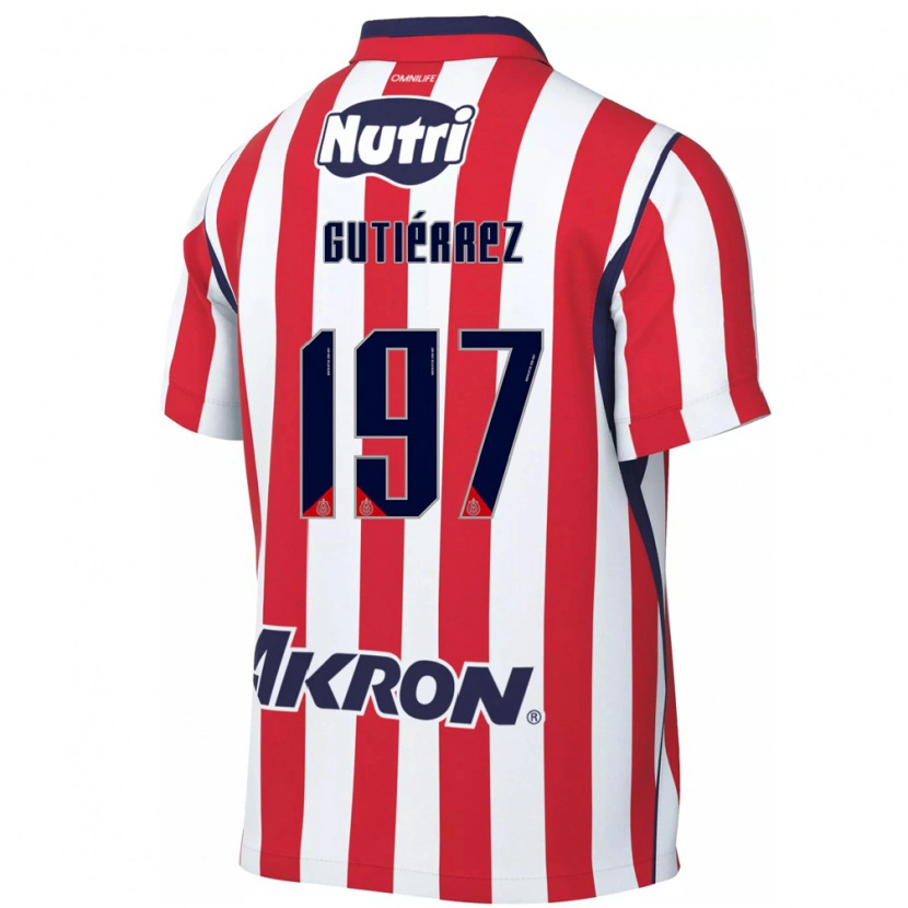 Danxen Hombre Camiseta Bryan Gutiérrez #197 Rojo Blanco 1ª Equipación 2026/27 La Camisa
