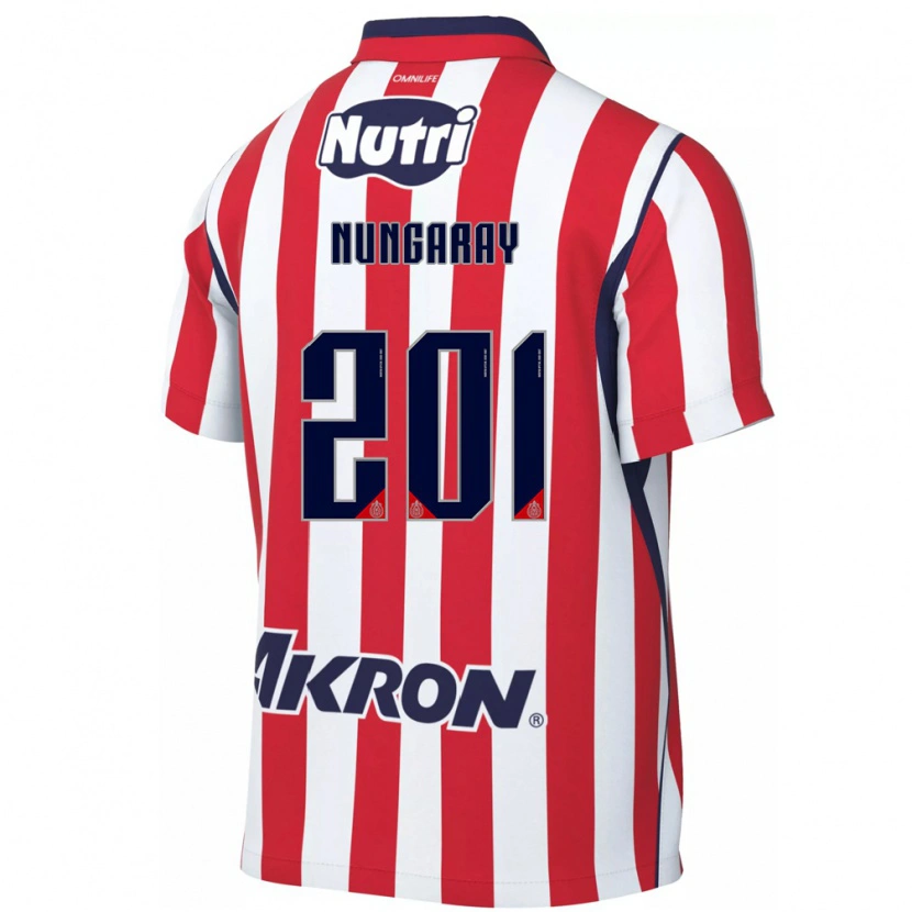 Danxen Hombre Camiseta David Nungaray #201 Rojo Blanco 1ª Equipación 2026/27 La Camisa