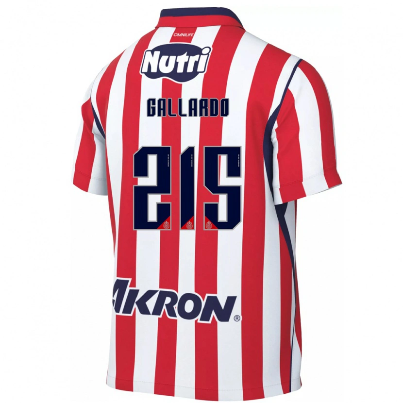 Danxen Hombre Camiseta Jonathan Gallardo #215 Rojo Blanco 1ª Equipación 2026/27 La Camisa