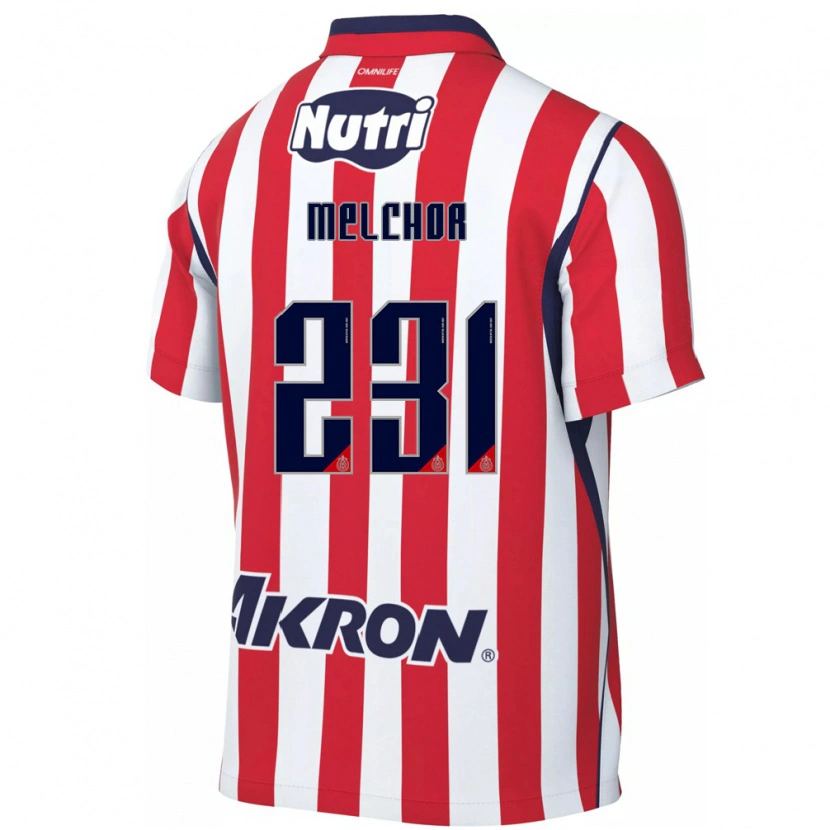 Danxen Hombre Camiseta Oziel Melchor #231 Rojo Blanco 1ª Equipación 2026/27 La Camisa