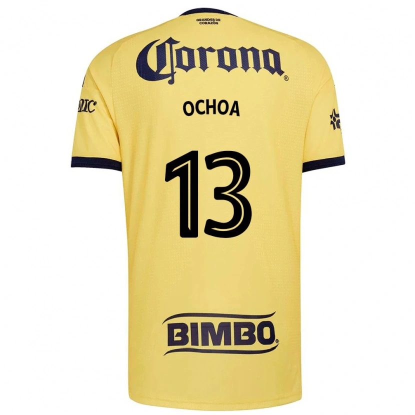 Danxen Hombre Camiseta Guillermo Ochoa #13 Amarillo Rojo Negro 1ª Equipación 2026/27 La Camisa