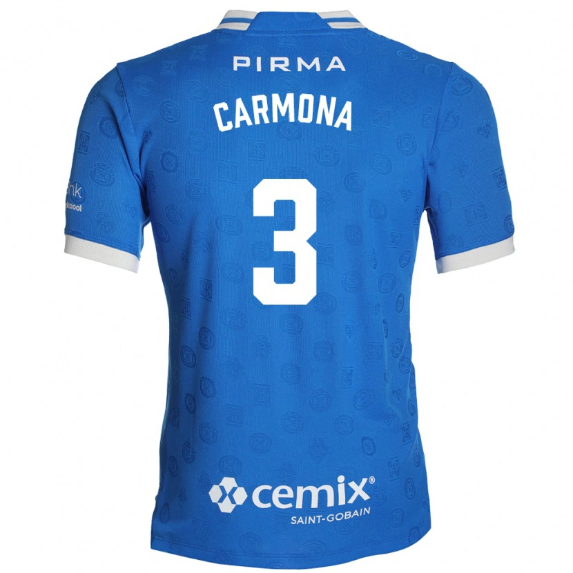 Danxen Hombre Camiseta Edith Carmona #3 Azul Blanco Rojo 1ª Equipación 2026/27 La Camisa