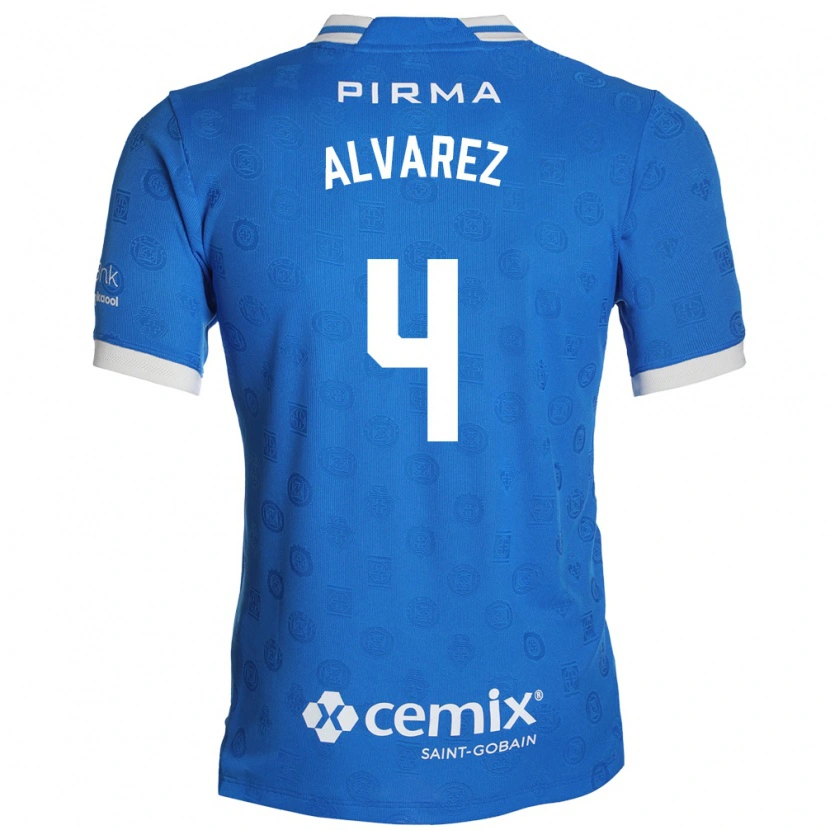 Danxen Hombre Camiseta Gabriela Alvarez #4 Azul Blanco Rojo 1ª Equipación 2026/27 La Camisa