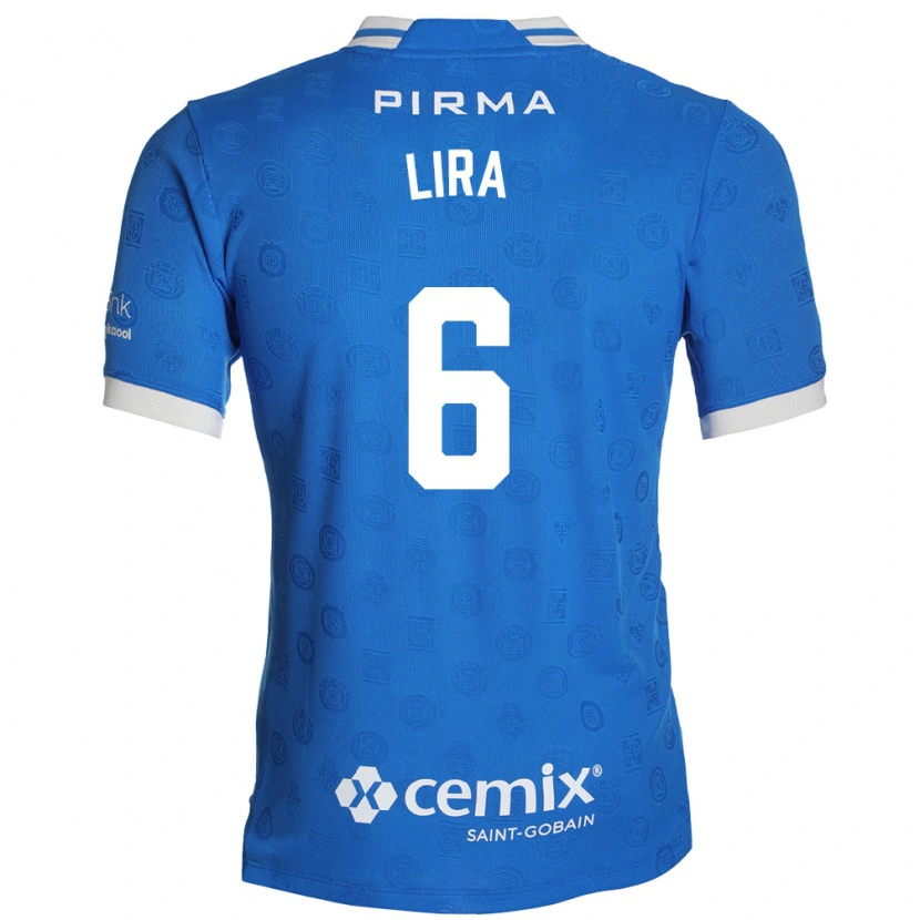 Danxen Hombre Camiseta Érik Lira #6 Azul Blanco Rojo 1ª Equipación 2026/27 La Camisa