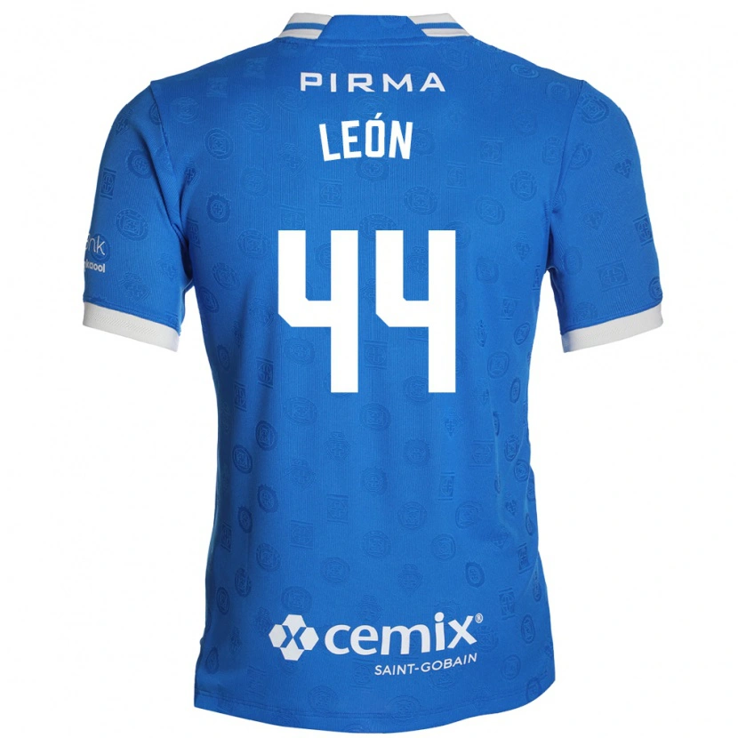 Danxen Hombre Camiseta Cristhian León #44 Azul Blanco Rojo 1ª Equipación 2026/27 La Camisa