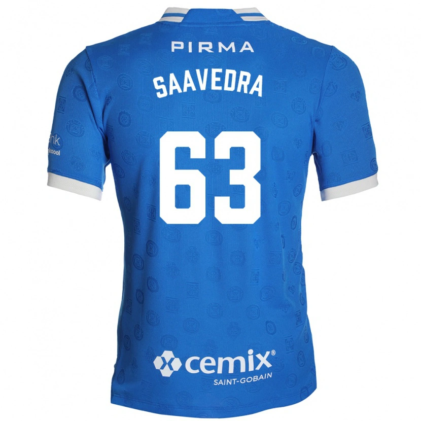 Danxen Hombre Camiseta Ángel Saavedra #63 Azul Blanco Rojo 1ª Equipación 2026/27 La Camisa