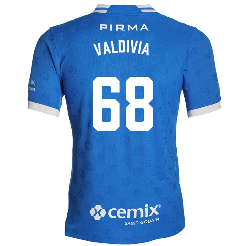 Danxen Hombre Camiseta Christian Valdivia #68 Azul Blanco Rojo 1ª Equipación 2026/27 La Camisa