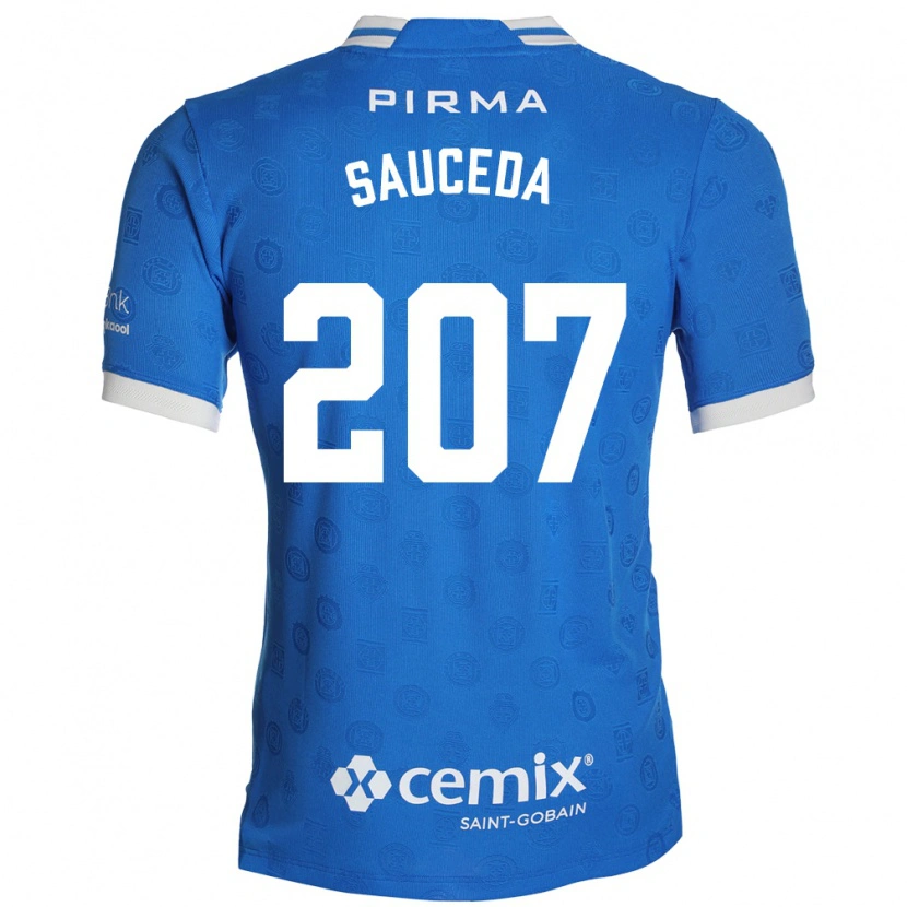 Danxen Hombre Camiseta Pedro Sauceda #207 Azul Blanco Rojo 1ª Equipación 2026/27 La Camisa