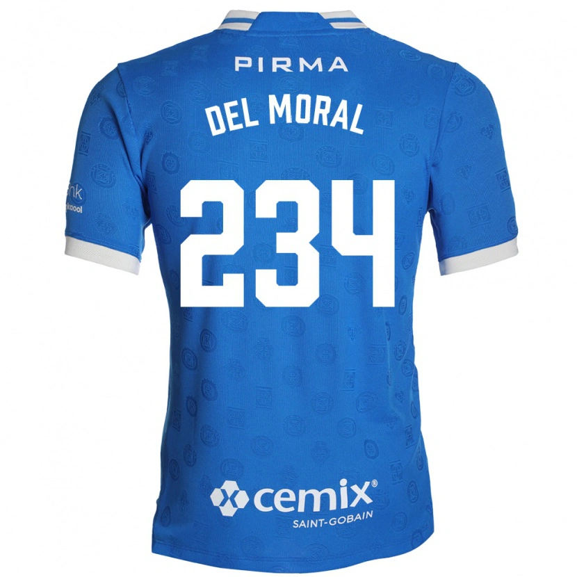 Danxen Hombre Camiseta Matías Del Moral #234 Azul Blanco Rojo 1ª Equipación 2026/27 La Camisa