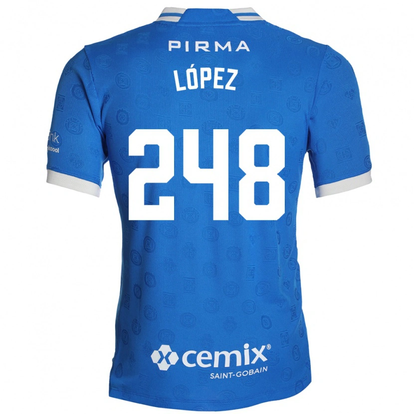 Danxen Hombre Camiseta Ernesto López #248 Azul Blanco Rojo 1ª Equipación 2026/27 La Camisa