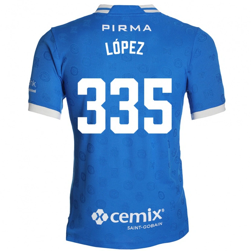 Danxen Hombre Camiseta Alfredo López #335 Azul Blanco Rojo 1ª Equipación 2026/27 La Camisa