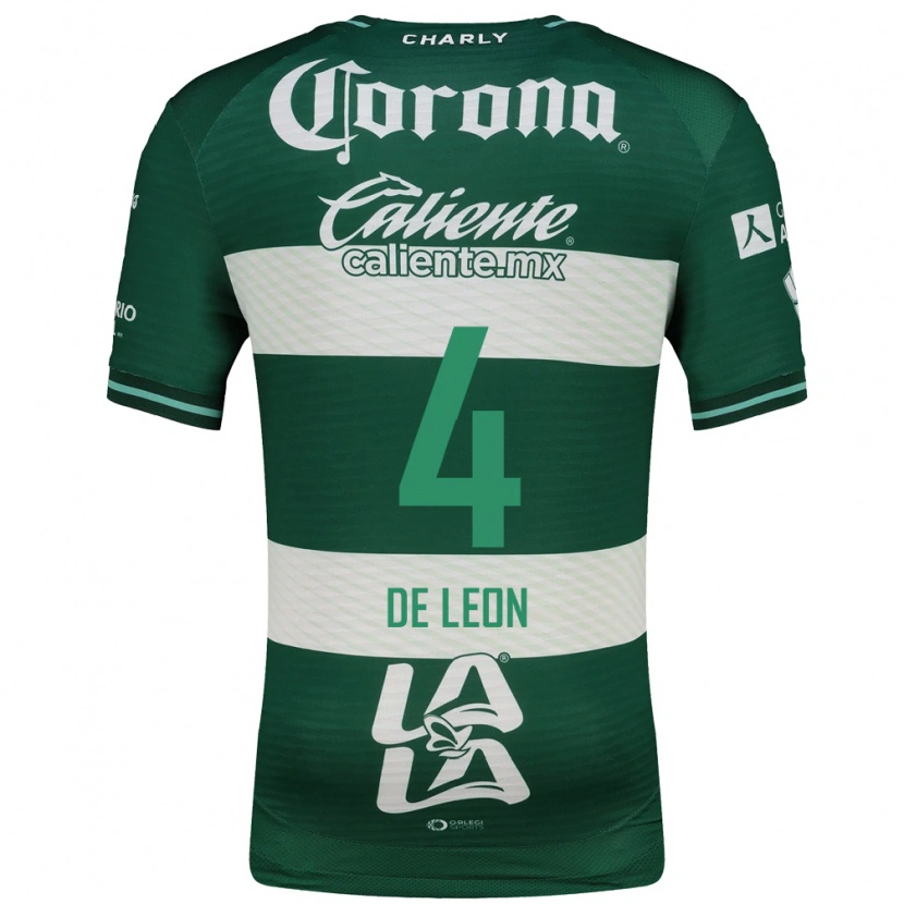 Danxen Hombre Camiseta Lourdes De Leon #4 Verde Blanco 1ª Equipación 2026/27 La Camisa