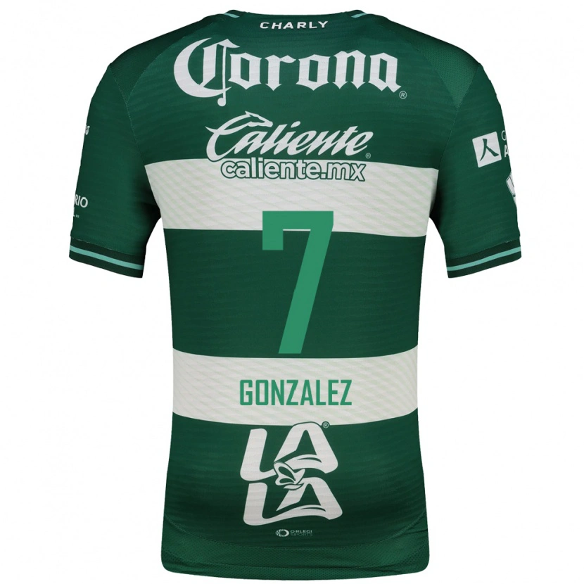 Danxen Hombre Camiseta Diego González #7 Verde Blanco 1ª Equipación 2026/27 La Camisa