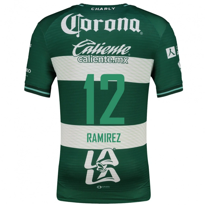 Danxen Hombre Camiseta Santiago Ramírez #12 Verde Blanco 1ª Equipación 2026/27 La Camisa