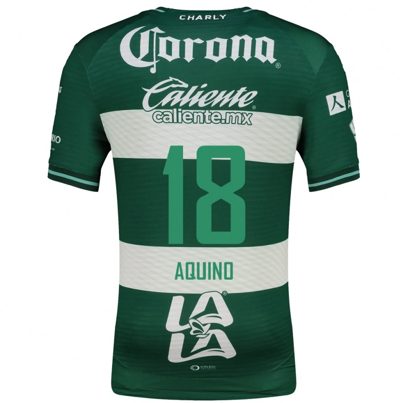 Danxen Hombre Camiseta Pedro Aquino #18 Verde Blanco 1ª Equipación 2026/27 La Camisa