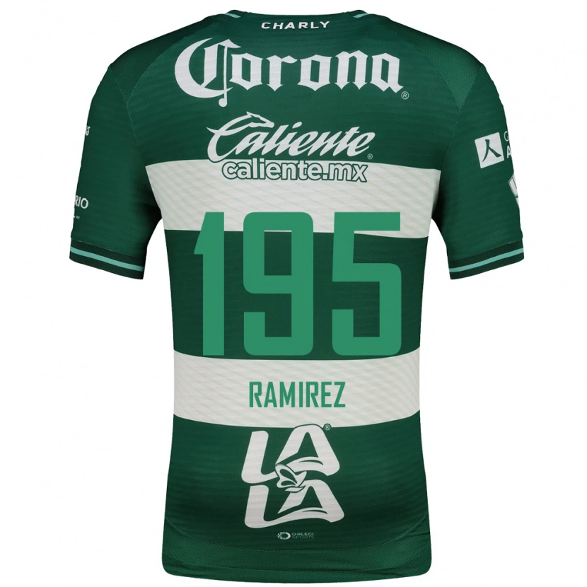 Danxen Hombre Camiseta Jesús Ramírez #195 Verde Blanco 1ª Equipación 2026/27 La Camisa